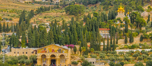 Olives Mount Landscape, Old Jerusalem photo