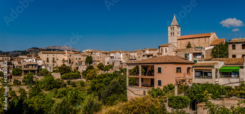 Obraz na płótnie panorama of Campanet, village in majorca, balearics,spain w salonie