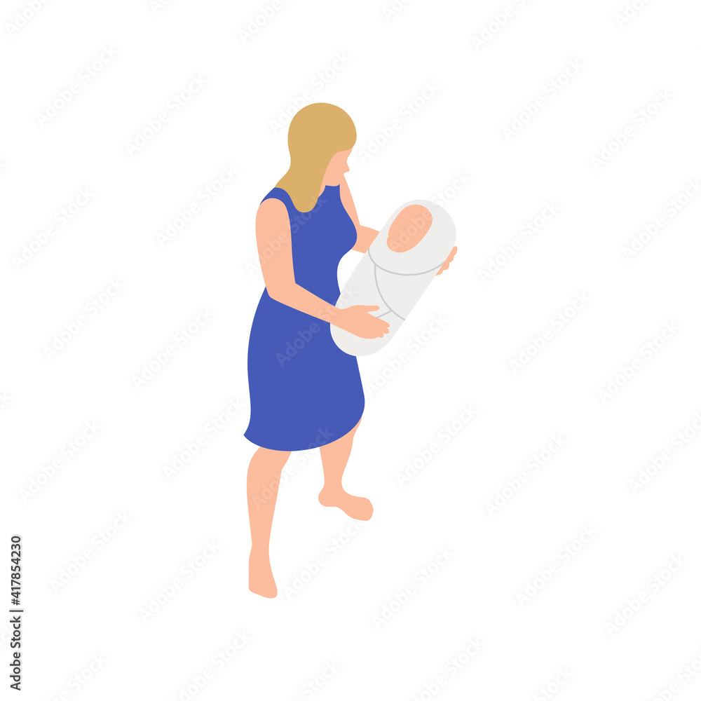 Screaming Baby Mother Composition Screaming Baby Mother Composition
