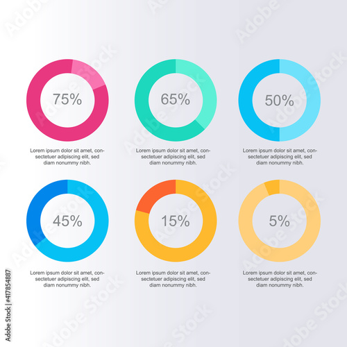 Business data visualization. Process chart. Abstract graphic elements, diagrams with steps, options, sections or processes. Vector business template for presentations. Creative concept for infographic