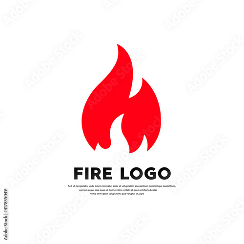 Fire logo concept, vector illustration