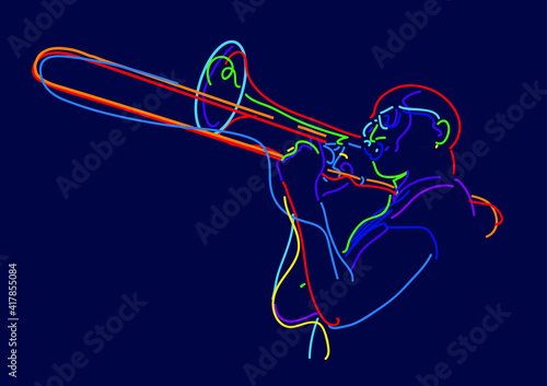 Jazz trombone player