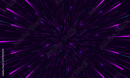Speed lights abstract background. Fast movement hyper speed vector background. Motion lines abstract futuristic vector background.
