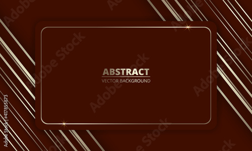 Red and gold luxury vector background. Modern red royal abstract background with golden lines and frame for title or festive text.