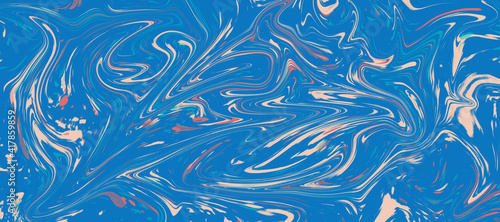 Abstract ocean- ART. Natural Luxury. Style incorporates the swirls of marble or the ripples of agate. Very beautiful blue paint with the addition of gold powder