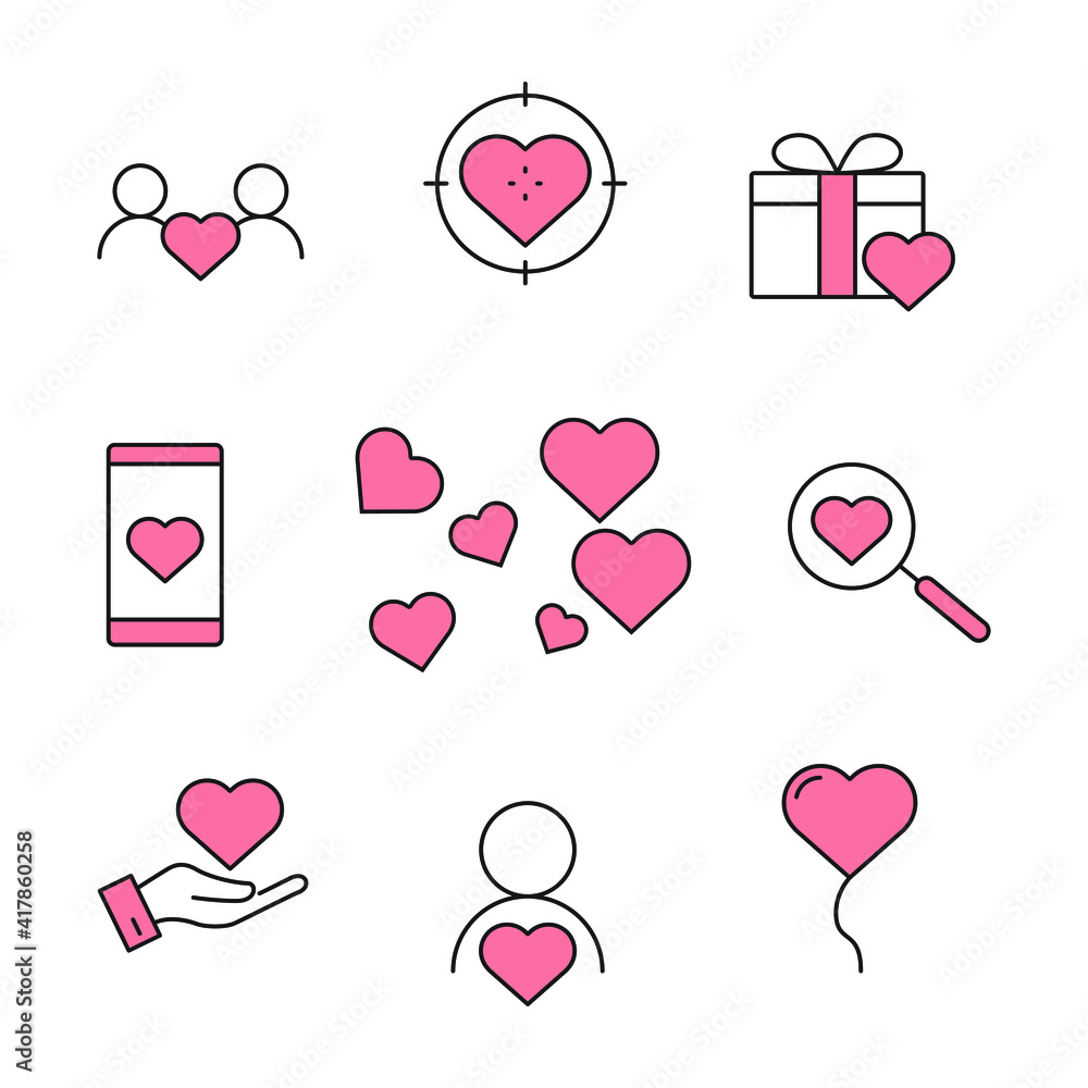love set icon, isolated love set sign icon, vector illustration love set icon, isolated love set sign icon, vector illustration
