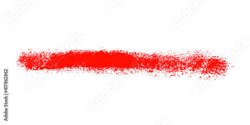 Gemalter Streifen mit roter Farbe