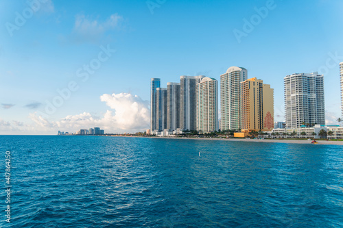 skyline sunny isles florida usa sea beach buildings sky blue could beautiful place vacation  © Alberto GV PHOTOGRAP