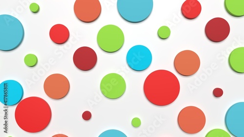 3d render background of colorful circles