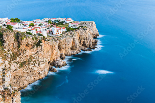 Sunrise at the Mediterranean Sea (Escala, Punta Montgo, Catalonia, Spain) photo