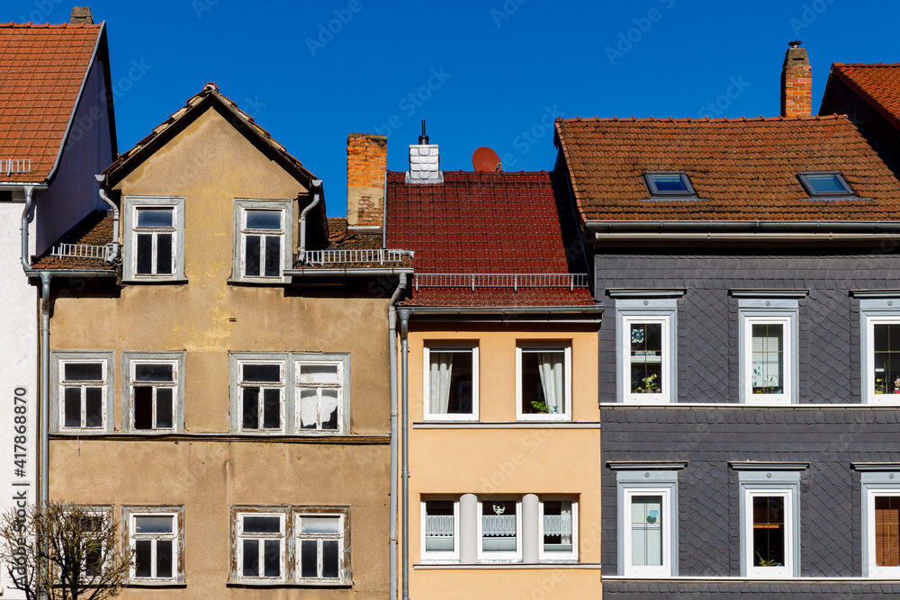 Fototapeta facade of houses in Eisenach Thuringia