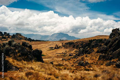 Mystical rock formations of Cumbemayo in Cajamarca PERU photo