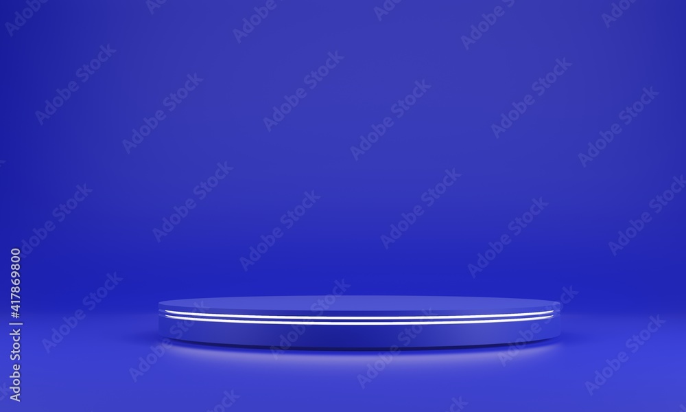 Blue Abstract geometry shape background. blue podium and white Glow bar mockup scene for cosmetic or another product, 3D rendering Blue Abstract geometry shape background. blue podium and white Glow bar mockup scene for cosmetic or another product, 3D rendering