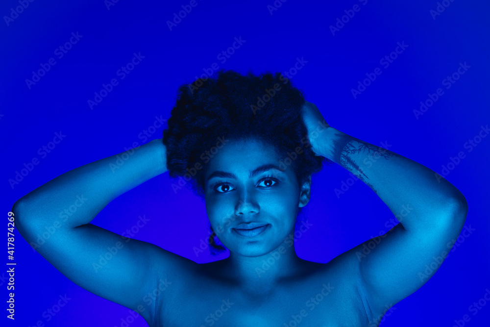 Fashionable. Beautiful african american woman's portrait isolated on