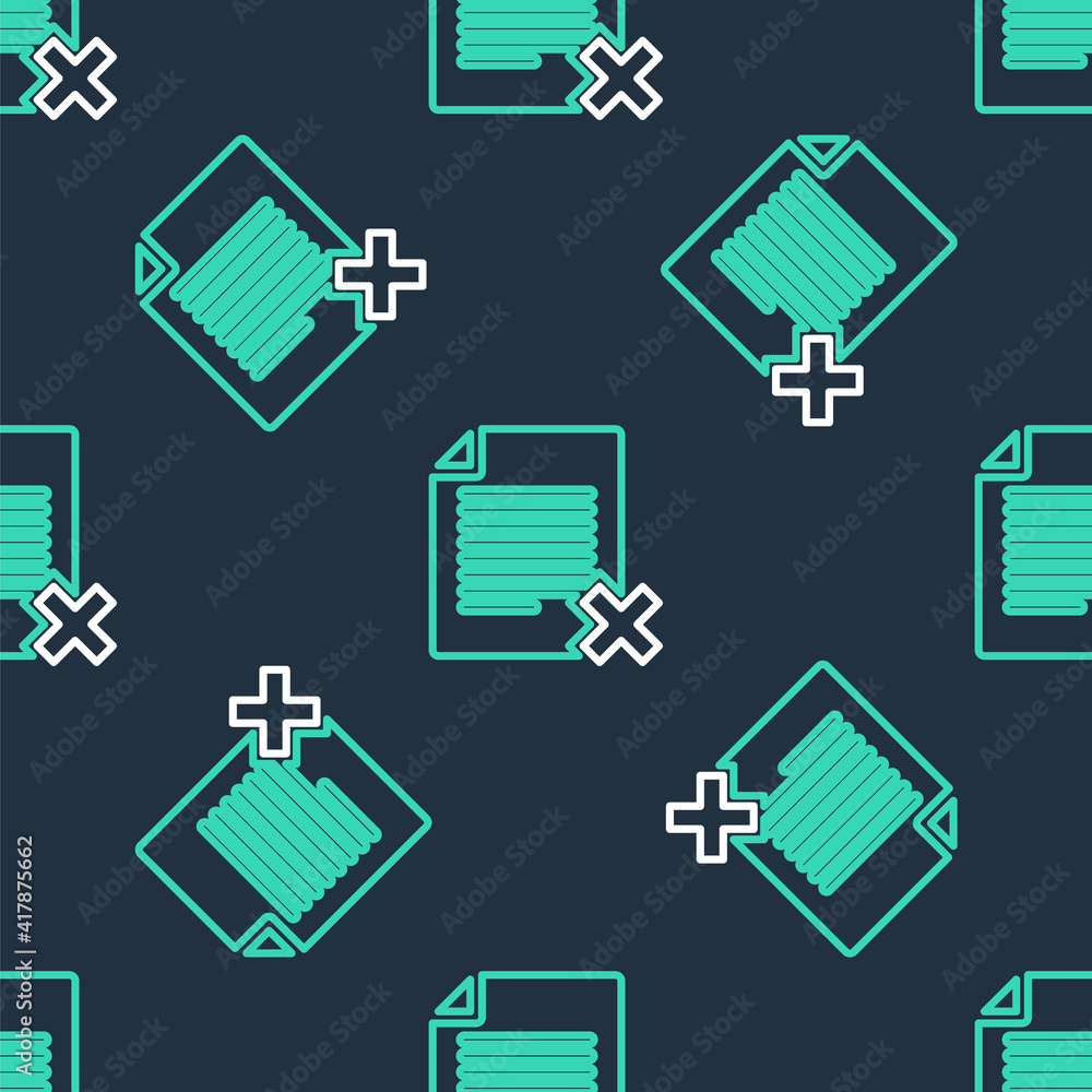 Line Delete file document icon isolated seamless pattern on black background. Rejected document icon. Cross on paper. Vector. Line Delete file document icon isolated seamless pattern on black background. Rejected document icon. Cross on paper. Vector.