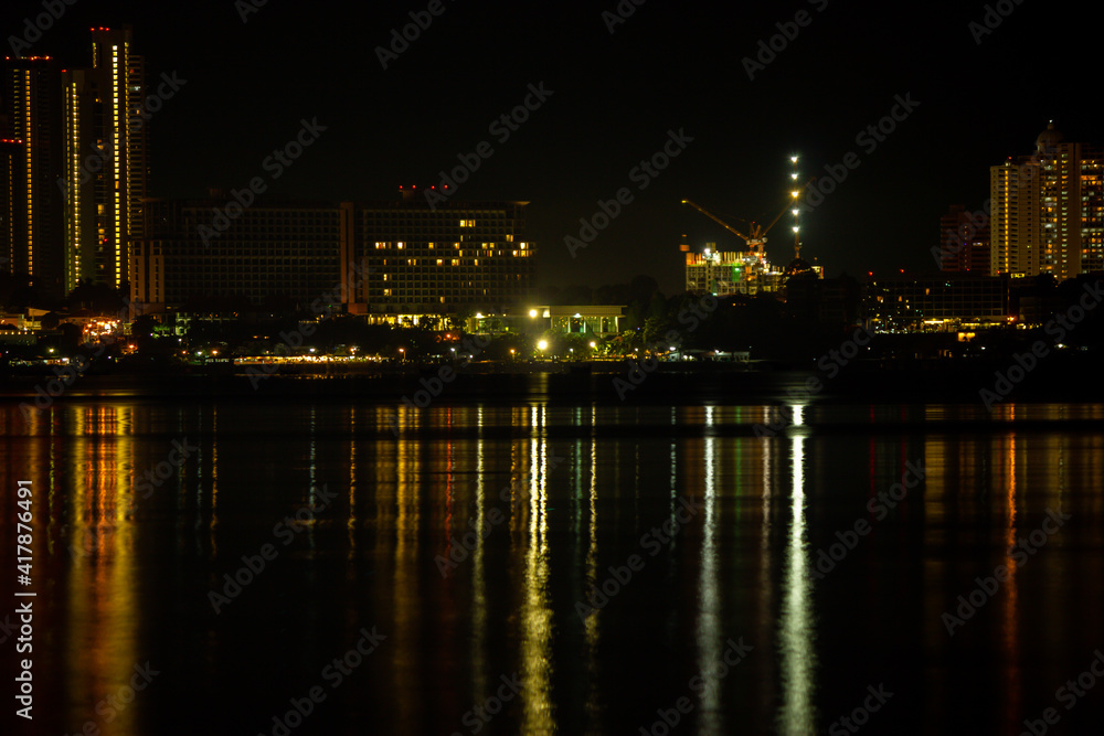 The night scenes in Pattaya City , city at night ,Thailand