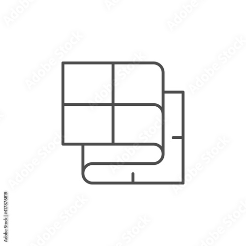 Agrofibre material line outline icon