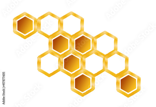 honeycomb, honey isolated on a white background © slawek_zelasko