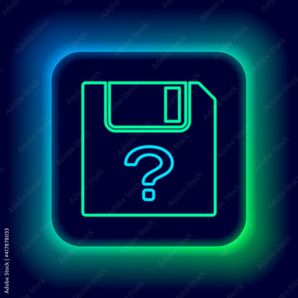 Glowing neon line Unknown document icon isolated on black background. File with Question mark. Hold report, service and global search sign. Colorful outline concept. Vector. Glowing neon line Unknown document icon isolated on black background. File with Question mark. Hold report, service and global search sign. Colorful outline concept. Vector.