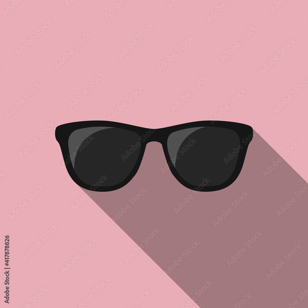 Black Sunglasses flat icon vector. for Summer and Vacation design.