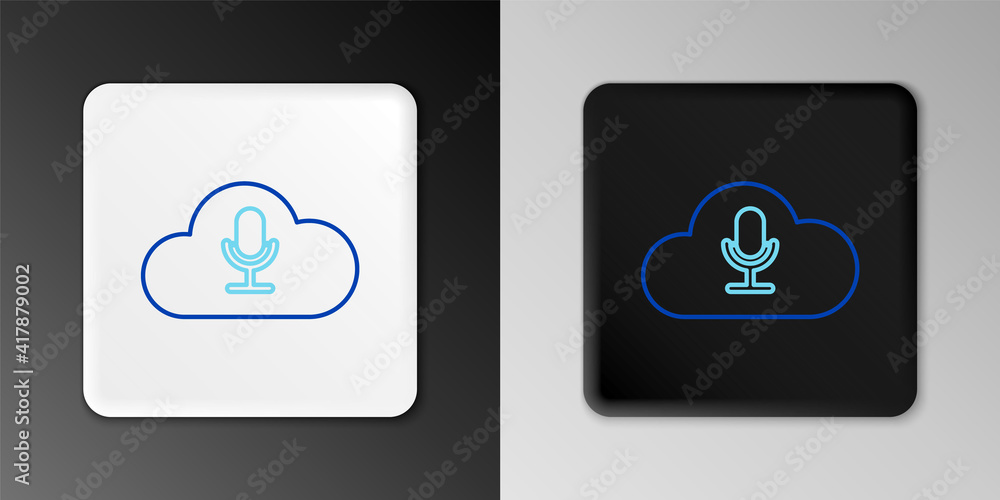 Line Music streaming service icon isolated on grey background. Sound cloud computing, online media streaming, online song, audio wave. Colorful outline concept. Vector. Line Music streaming service icon isolated on grey background. Sound cloud computing, online media streaming, online song, audio wave. Colorful outline concept. Vector.