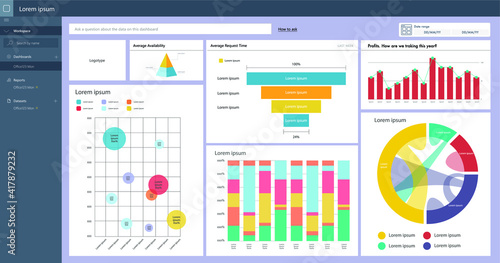 Dashboard with bright colors