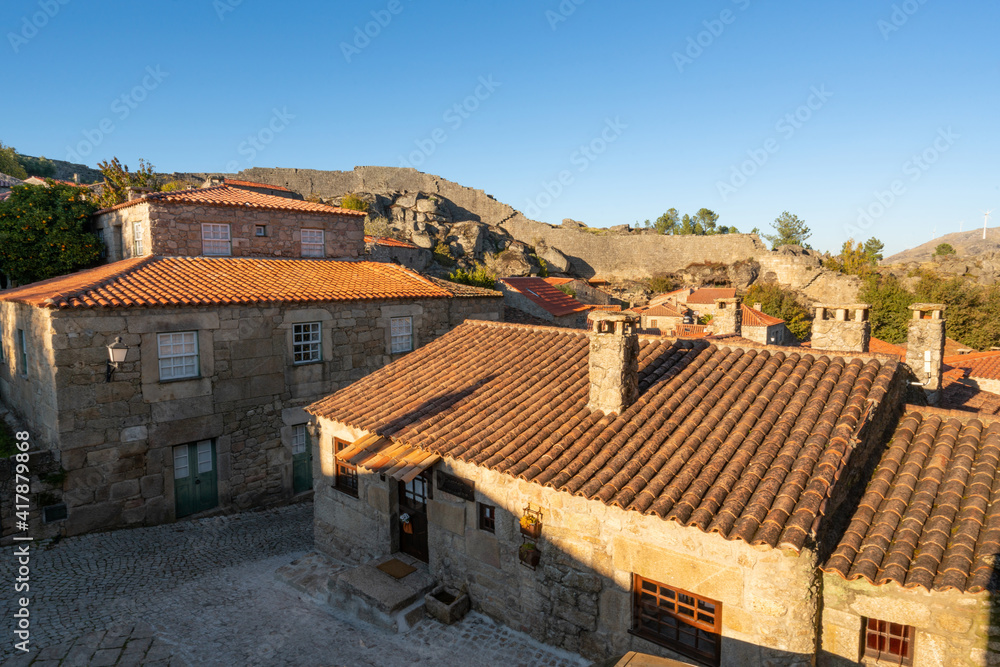 Antique stone houses from Sortelha, in Portugal
