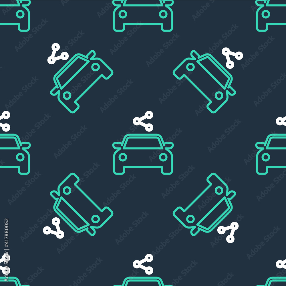 Line Car sharing icon isolated seamless pattern on black background. Carsharing sign. Transport renting service concept. Vector. Line Car sharing icon isolated seamless pattern on black background. Carsharing sign. Transport renting service concept. Vector.