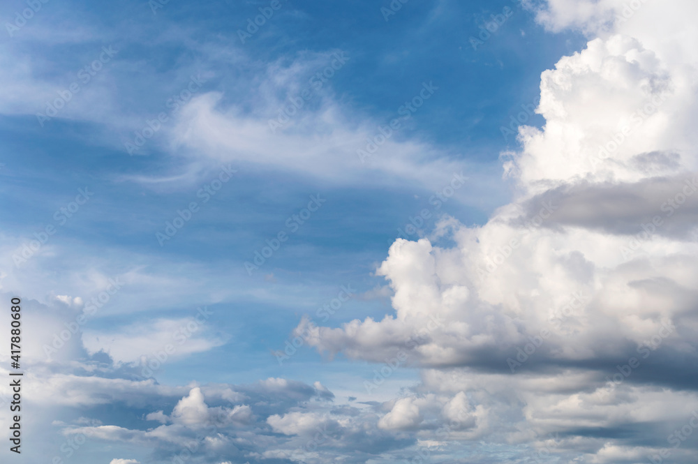 White cloud and blue sky background White cloud and blue sky background