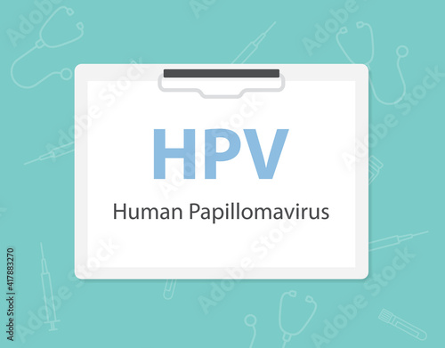 HPV Human Papillomavirus disease concept - vector illustration