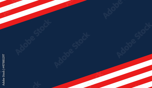 USA Labor Day greeting card with American Flag Border in United States national flag colors. Happy Labor Day illustration