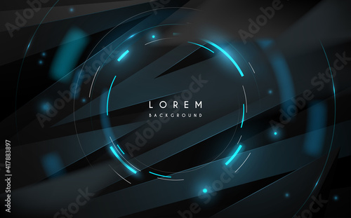 Abstract technology circle lines background