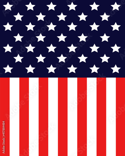 Abstract American flag banner background poster. USA patriotic background illustration.