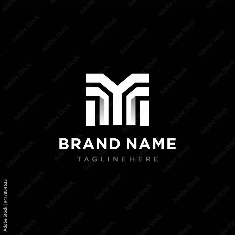 Letter M logo template. modern creative elegant logotype