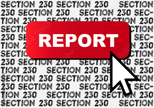 Section 230 of Communication Decency Act vector illustration
