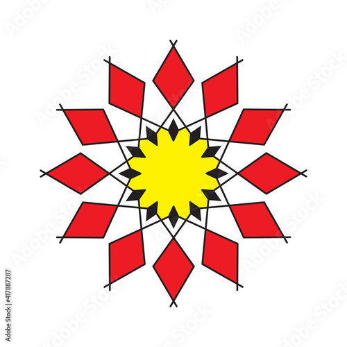 Islamic pattern. Vector geometric lattice mandala in arabic style