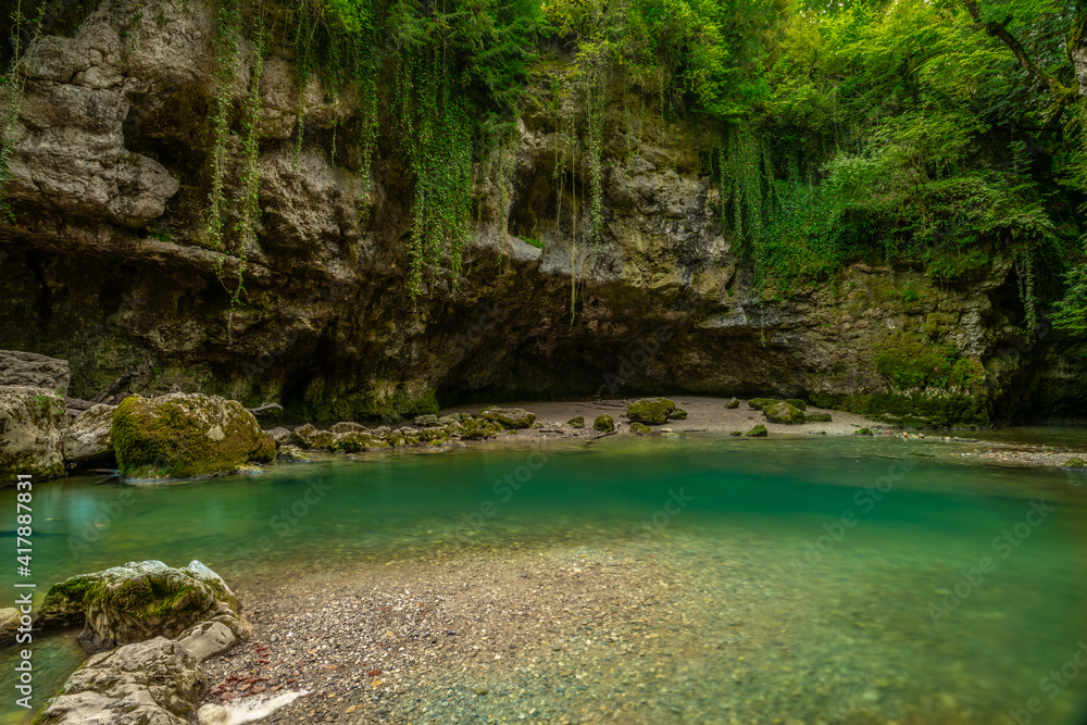 an enchanted and hidden place in a Swiss forest. Very secretive. Perfect traveling destination