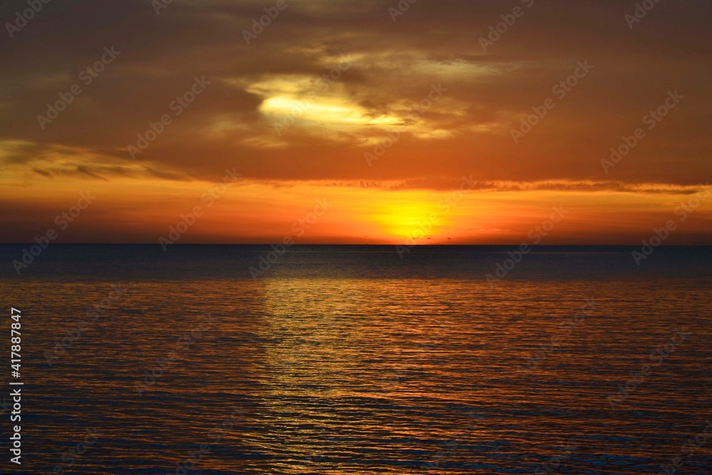 Sunset At The Beach, Kota Kinabalu, Borneo,Sabah, Malaysia