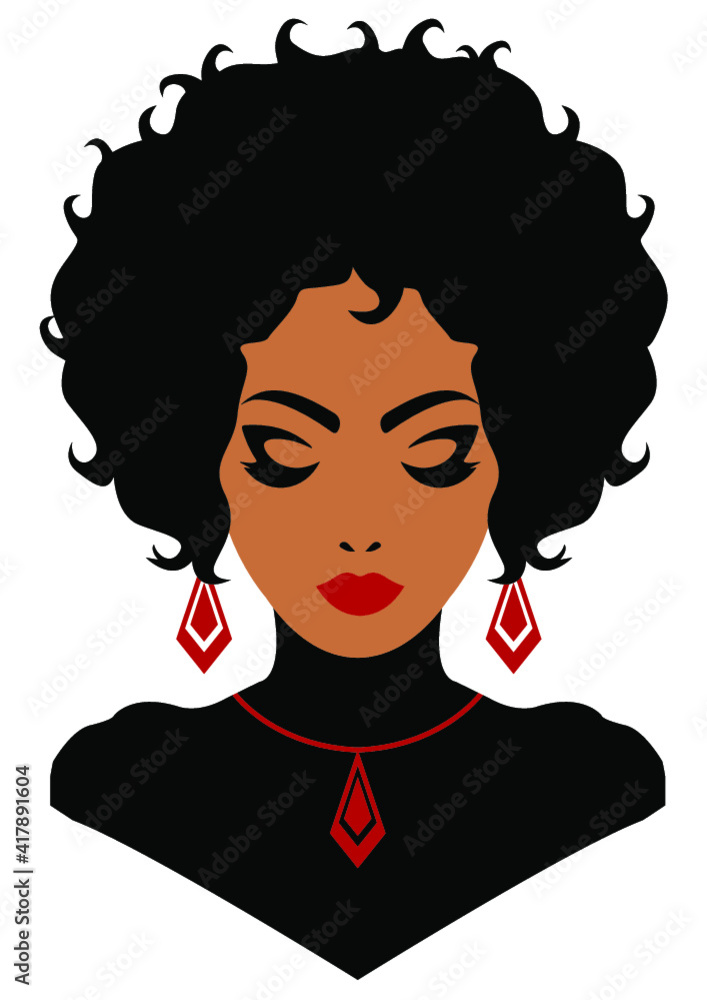 Afro Woman, Black Girl, African American Woman, Curly Hair, Afro Queen, Strong Woman Afro Woman, Black Girl, African American Woman, Curly Hair, Afro Queen, Strong Woman