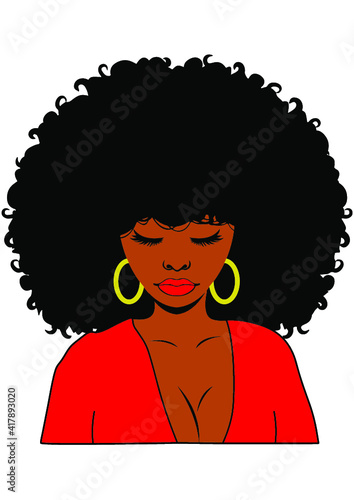 Afro Woman, Black Girl, African American Woman, Curly Hair, Afro Queen, Strong Woman