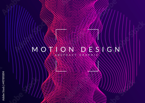Abstract music flyer. Techno dj party. Electro dance event. Electronic trance sound. Club poster.