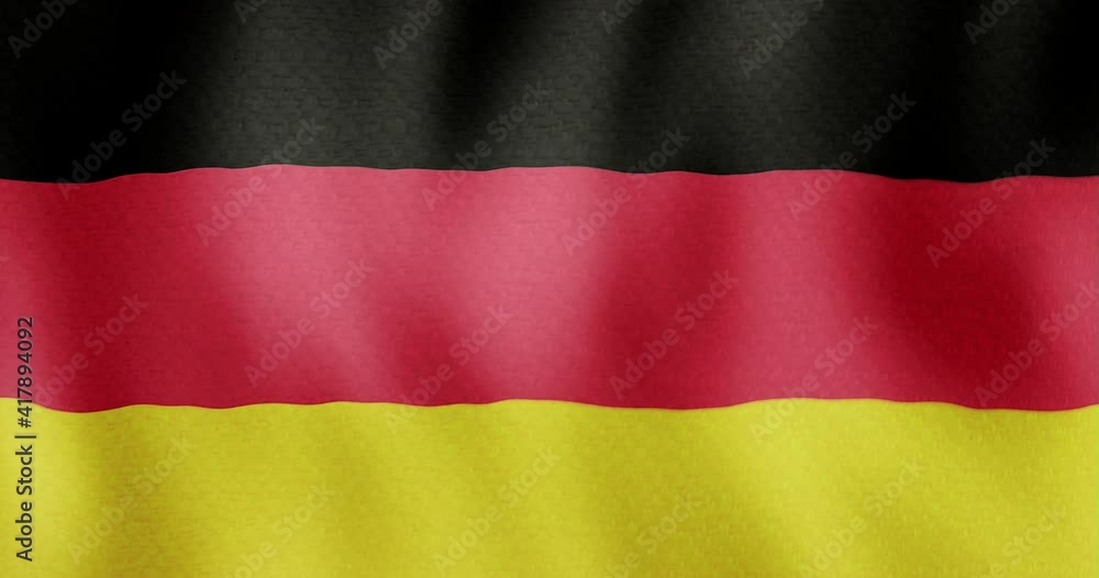 The German flag flutters slowly in the wind. Looping animated graphics in 4K video The German flag flutters slowly in the wind. Looping animated graphics in 4K video
