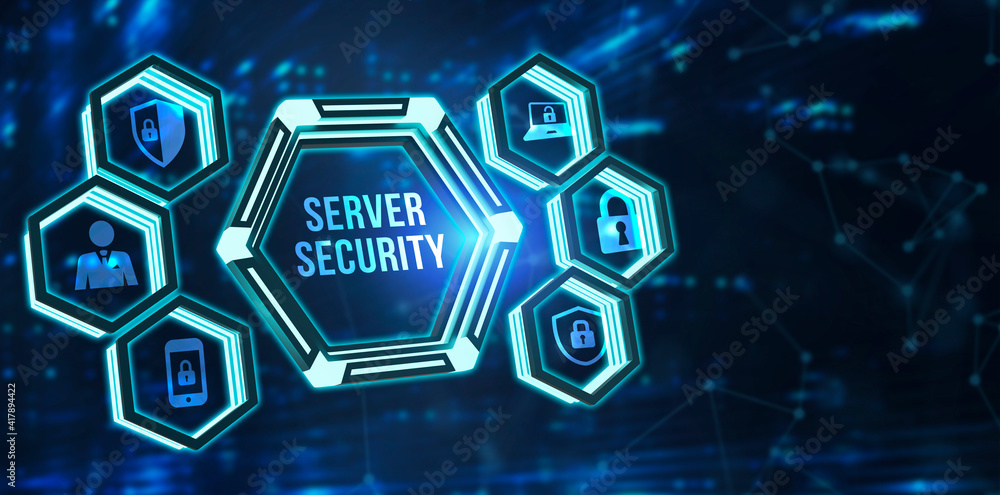 Fototapeta premium Internet, business, Technology and network concept. Cyber security data protection business technology privacy concept.