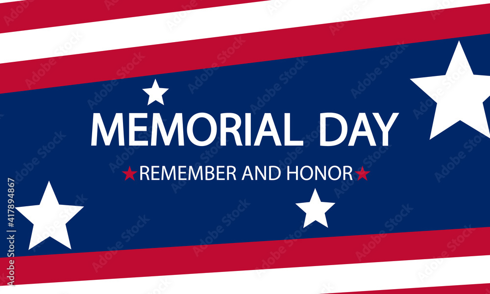Memorial day usa patriotic flag, vector art illustration. Memorial day usa patriotic flag, vector art illustration.