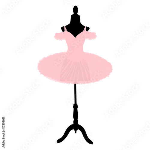 vector image of a tutu on a tailor's dummy