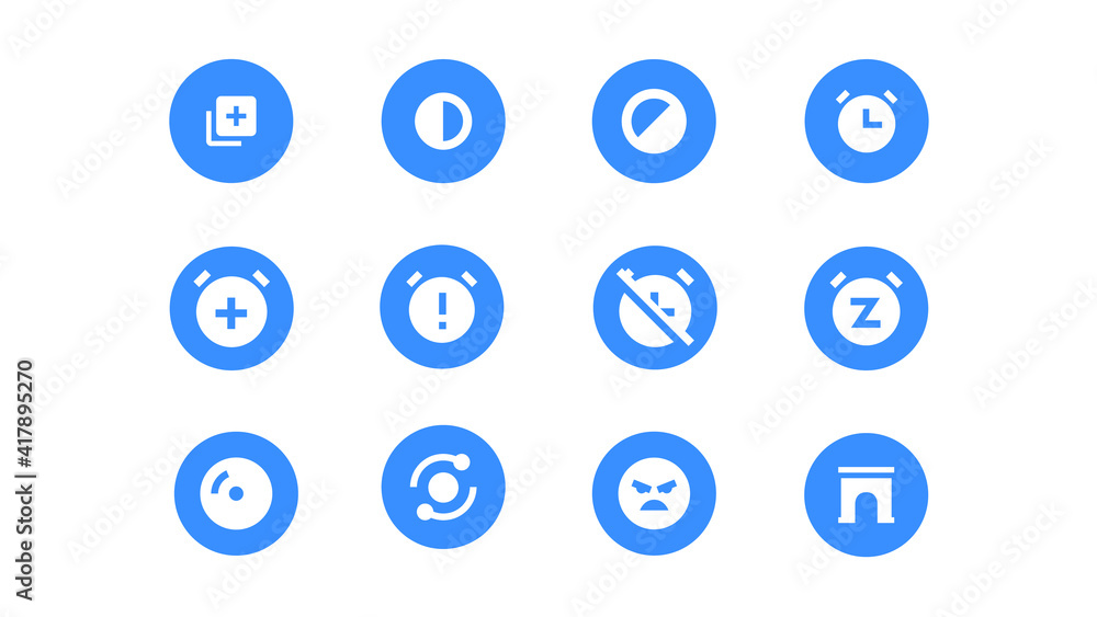 Ui icon pack with blue Circle Ui icon pack with blue Circle