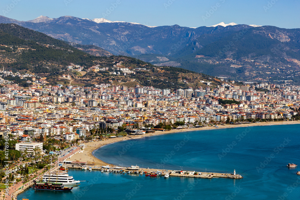 View of the Mediterranean coast.