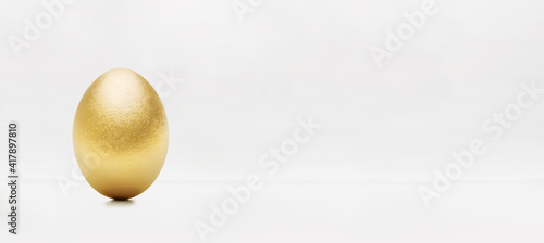 Goldenes Ei auf Hellem Hintergrund