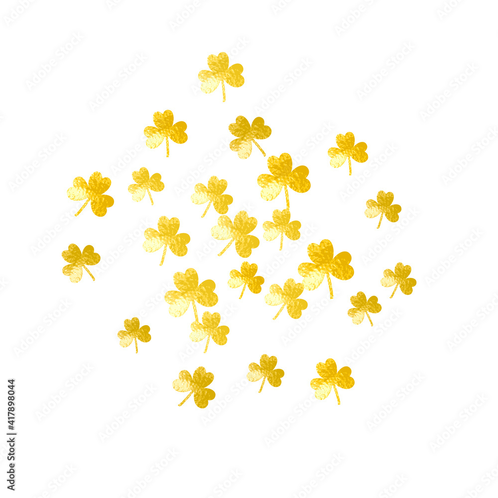 St patricks day background with shamrock. Lucky trefoil confetti. Glitter frame of clover leaves. Template for voucher, special business ad, banner. Greeting st patricks day backdrop. St patricks day background with shamrock. Lucky trefoil confetti. Glitter frame of clover leaves. Template for voucher, special business ad, banner. Greeting st patricks day backdrop.