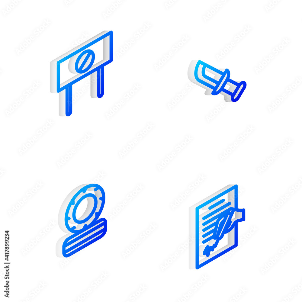 Set Isometric line Military knife, Protest, Lying burning tires and Petition icon. Vector. Set Isometric line Military knife, Protest, Lying burning tires and Petition icon. Vector.
